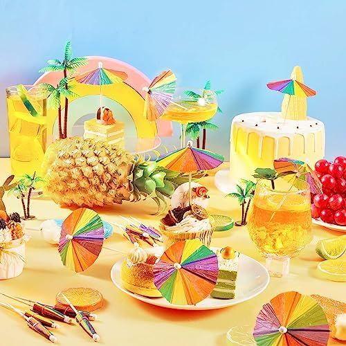 150 Multicolored Drink Umbrellas in v Got to See This Rainbow Party Accessories