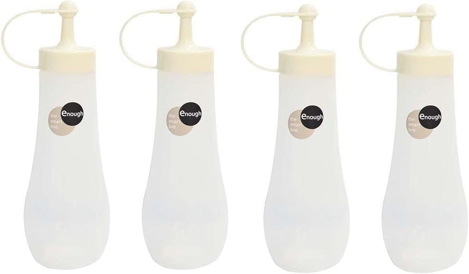 Set of 4 Multi-functional Condiment Squeeze Bottle Dispensers Effortless Cooking Made Easy