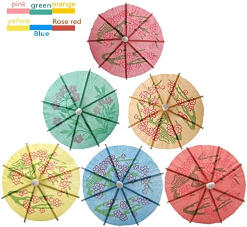 Stylish 4-inch Umbrella Cocktail Picks