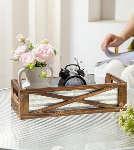 Wooden Toilet Paper Basket with Barn Door Design