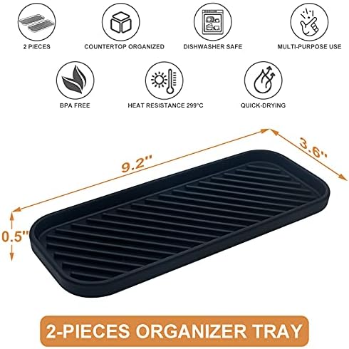 Organizer Tray for Kitchen Bathroom 2-Pack