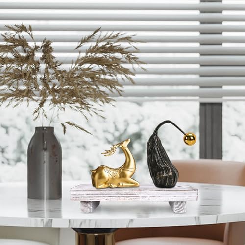GT WCS001Bathroom Counter Organizer Wooden Pedestal Stand White for Sink Decor Organization