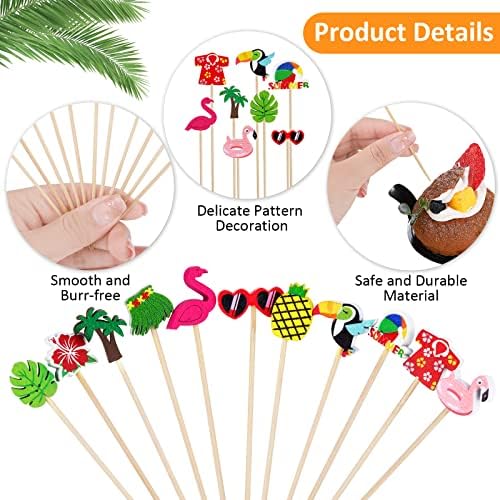 210-Piece tropical cocktail bamboo toothpick set for luau