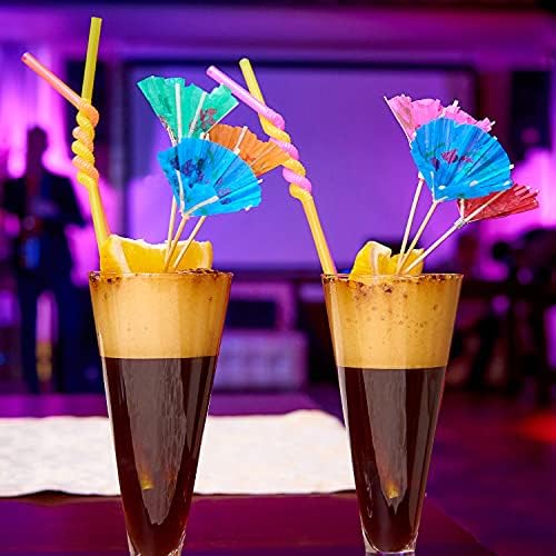 FFNIU 152-Piece tropical Drink Umbrellas for Tiki Bars Parties