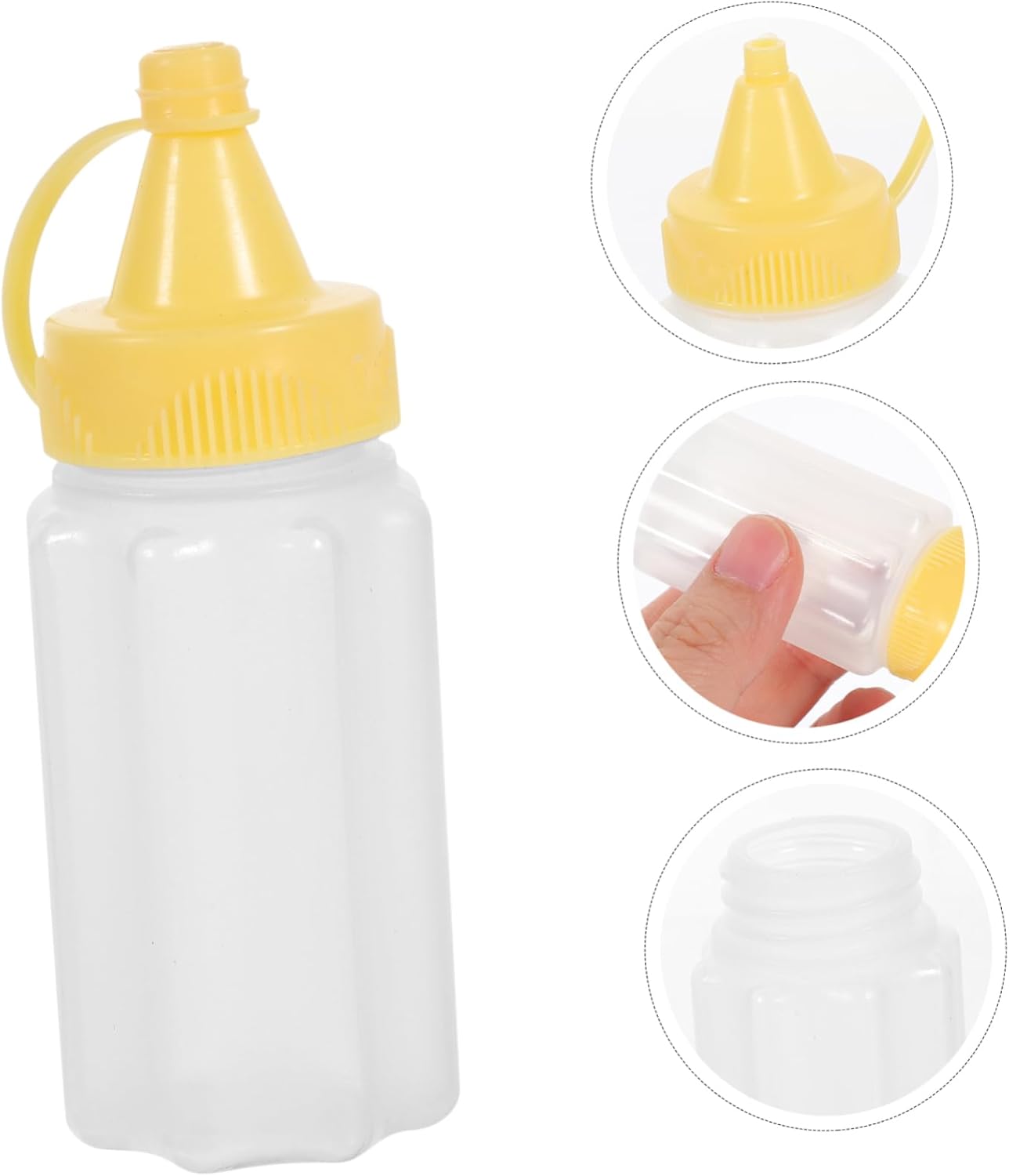 Small Ketchup Squeeze Bottles Set of 12 - Mini Condiment Containers for Kitchen Outdoor Use and More