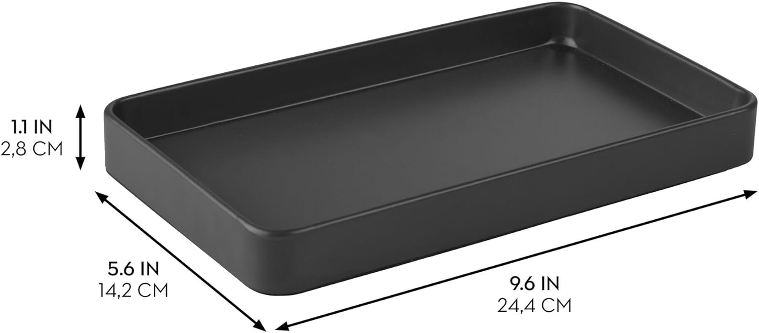 Sturdy Matte Black Vanity Organizer