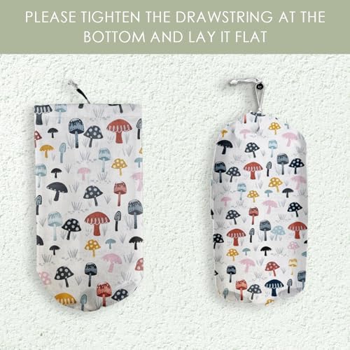 Mushroom Toilet Paper Storage Bag 115 x 9 inches - Cute Decor for Home Kitchen camping more