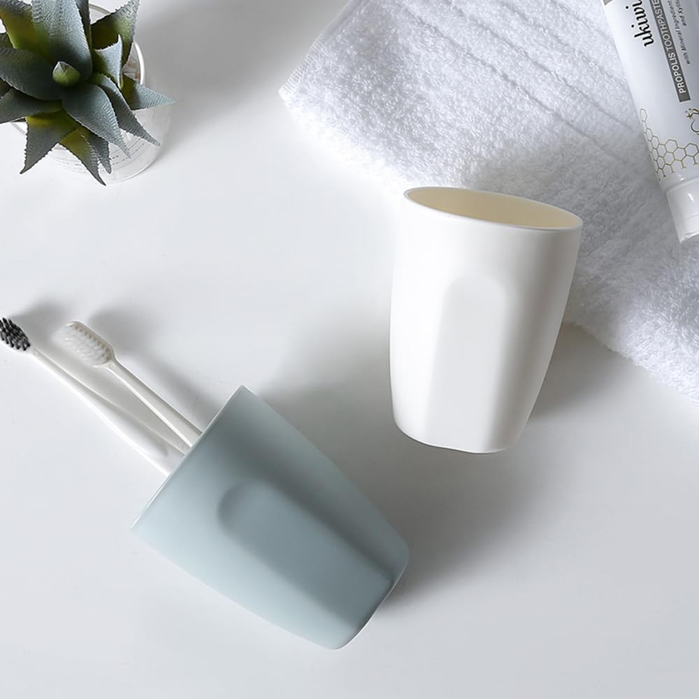 Perfect 400ML Dentist-Approved Mouthwash Cup Blue White Design Durable Elegant for Daily Use