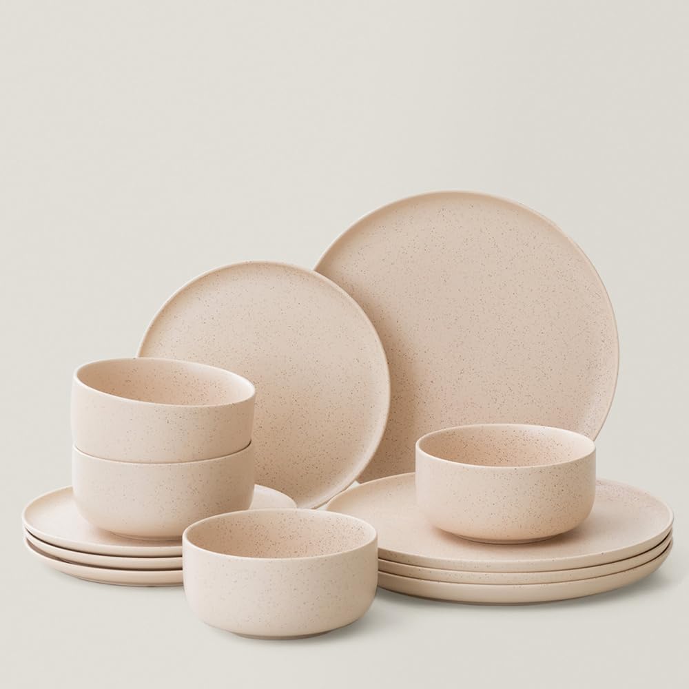 6-Piece Chip and Scratch-Resistant Dinner Plate Set in Oat Beige