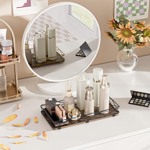 Lixple 13 Metal and Wood Toilet Tank Organizer