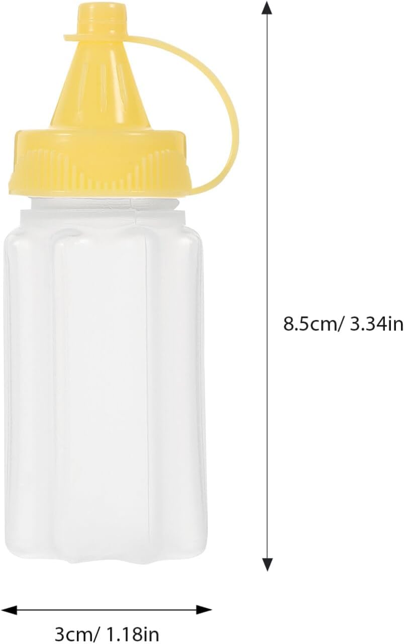 HEALLILY 4-Piece Condiment Squeeze Bottles Set 30ml Durable Leak-Proof