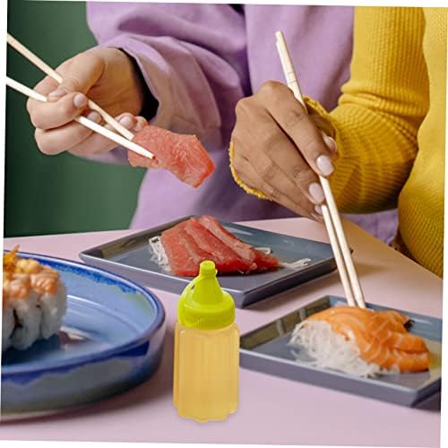 Barbecue Spice Box 1 Set Square Condiment Squeeze Bottles for Mustard Ketchup More