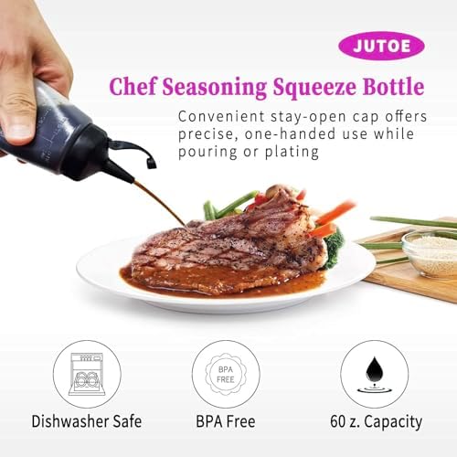 Jeffbaubl 8-Piece Squeeze Bottle Set for Kitchen Detectives Clear Small