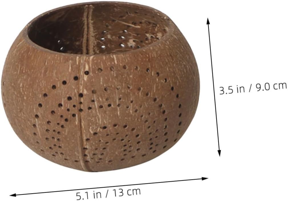 Eco-Friendly Coconuts Shell Candle Cup bowl Natural Kitchen Accessory