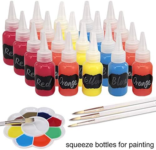 Set of 24 Party-Ready Squeeze Bottles for Cookie Decorating More