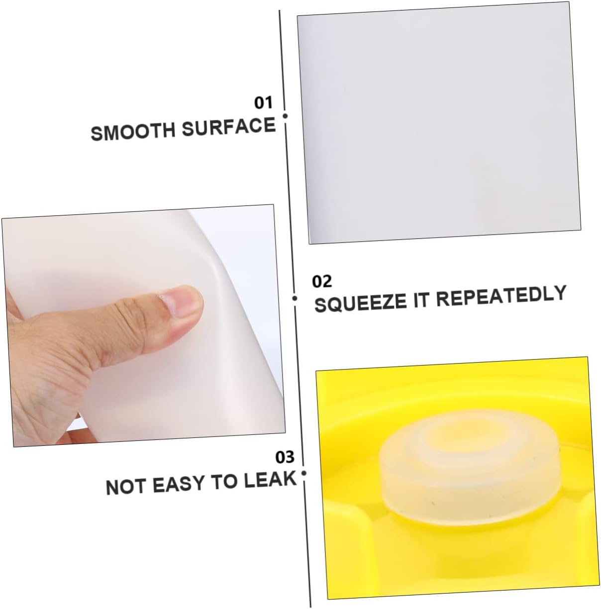 Cabilock Dual headed Squeeze Bottle for Ketchup and Condiments