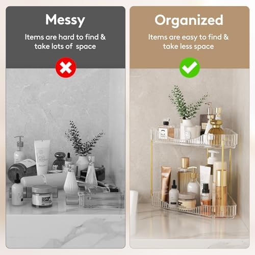Lifewit 2-Tier Corner Bathroom Counter Organizer