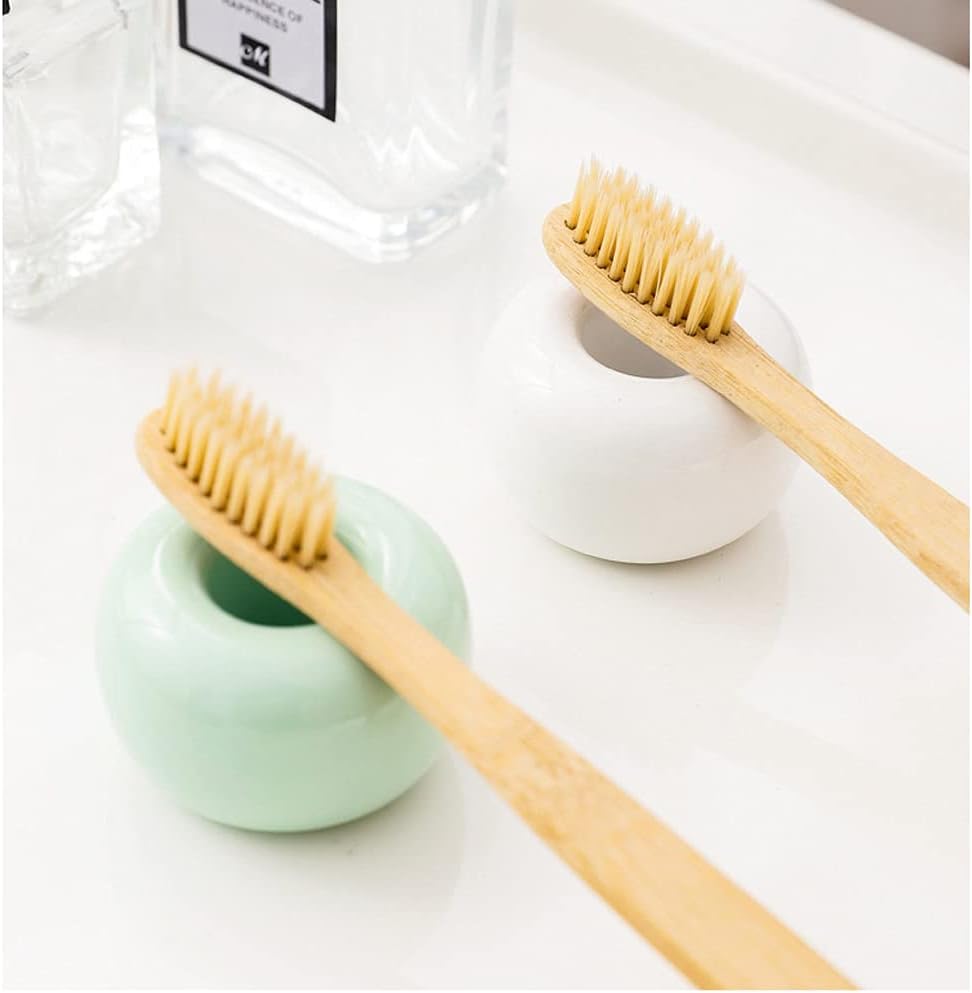 Smiley Face Mini Ceramic Toothbrush Holder