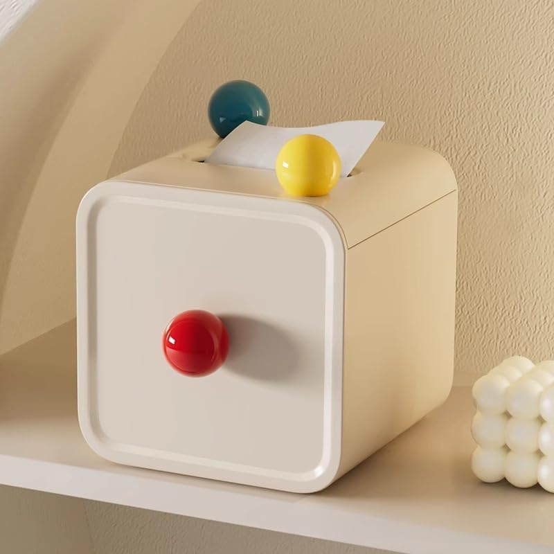 Cute Colored Square Toilet Paper Storage Box Roll Paper Storage Container