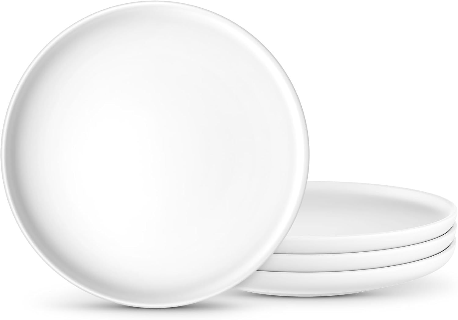Sanyannis 8-Inch Matte Ceramic Dinner Plate Set for Kitchen Use