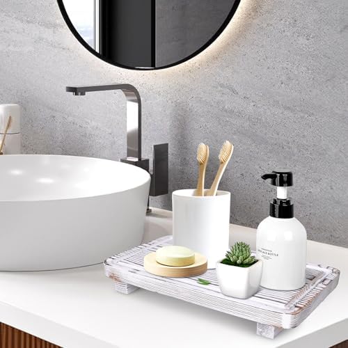White Bathroom Trays Pedestal