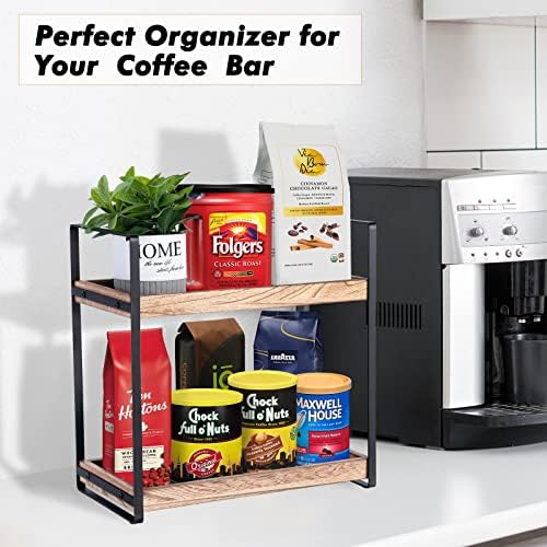 2-Tier Solid Wood Bathroom Organizer for Space-Saving Storage