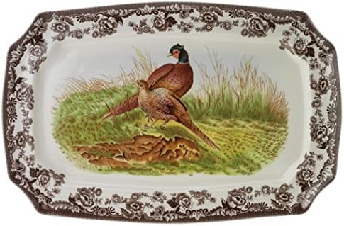 Spode Woodland 175 Rectangular Platter with Pheasant Microwave Dishwasher Safe Made from Fine Porcelain
