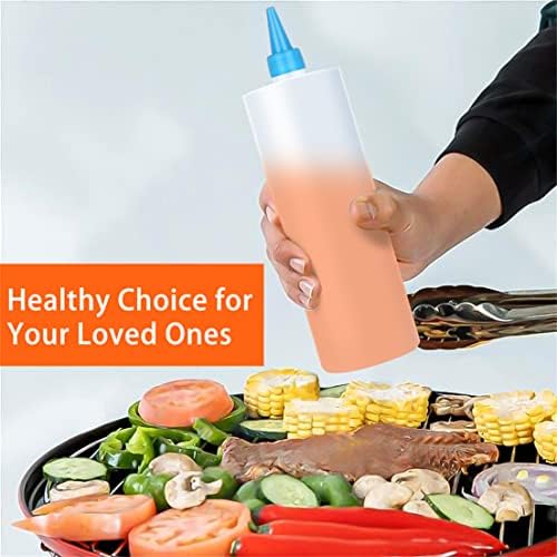 Premium Sane Bottle Reusable Plastic Condiment Dispo for Ketchup Sauce More Easy to Use