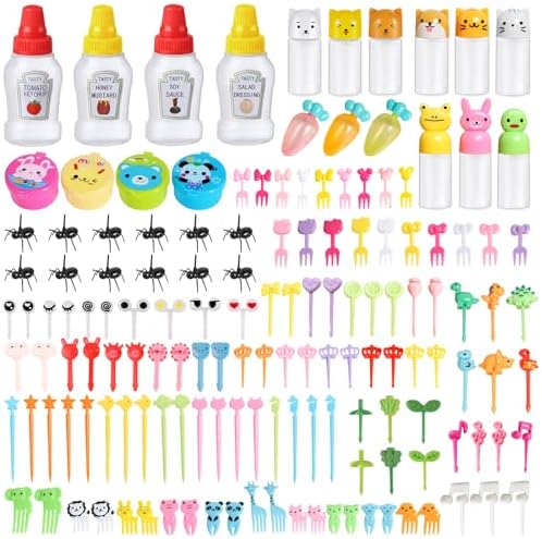 150 Animal Pattern Condiment Squeeze Bottles Perfect for Bento Lunches