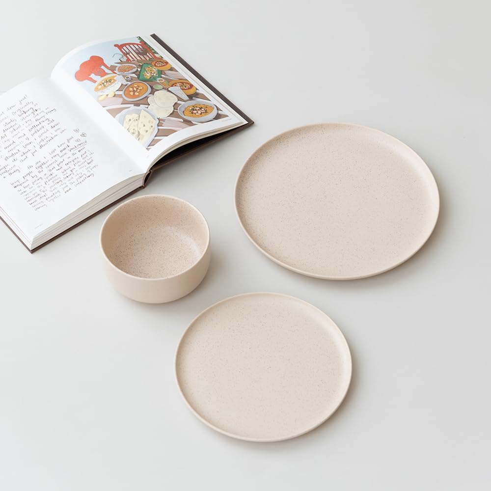 6-Piece Chip and Scratch-Resistant Dinner Plate Set in Oat Beige