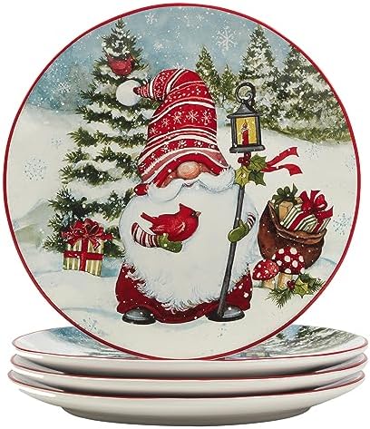 Certified Christmas Gnomes 11 Dinner Plates Set of 4