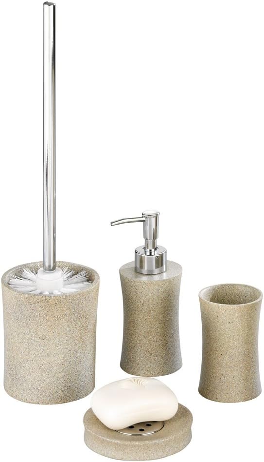 Sturdy Stone Toilet Brush Holder for Home or Bathroom Use