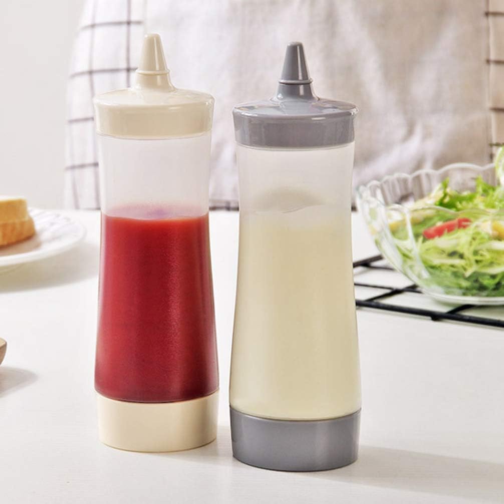 Value Set of 3 Condiment Squeeze Bottles Perfect for Reach for Your Spoons - Easy Squeeze No Leaks Preserve Color