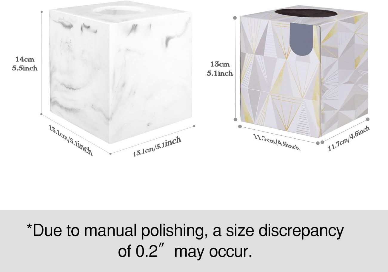 Luxspire Tissue Box Cover Holder Easy to Refill Durable Stylish