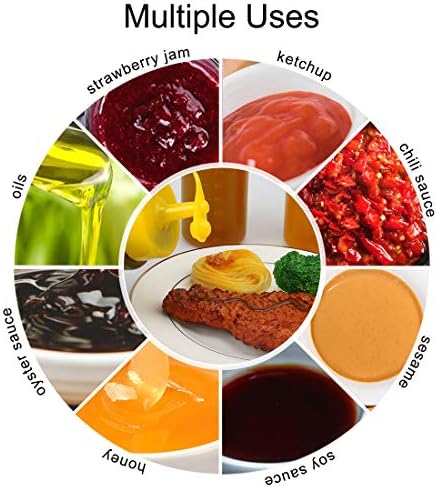 4-Piece 16oz Plastic Condiment Squeeze Bottles with Cap for Kitchen Use