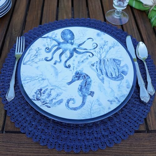 Certified International Melamine Dinner Plates Multicolored Set of 6