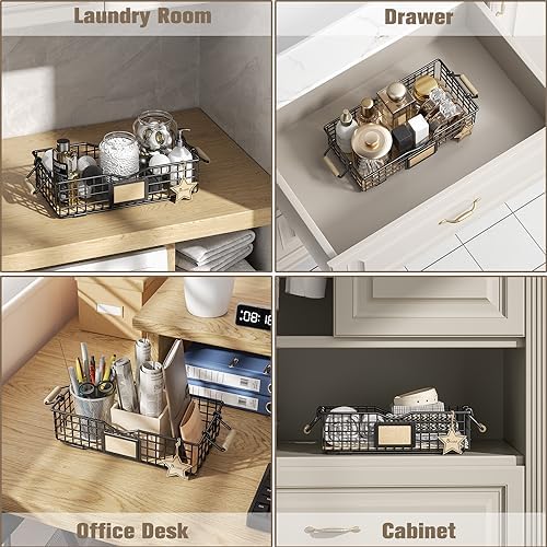Bathroom Organizer Basket Black - Qcold Home Decor