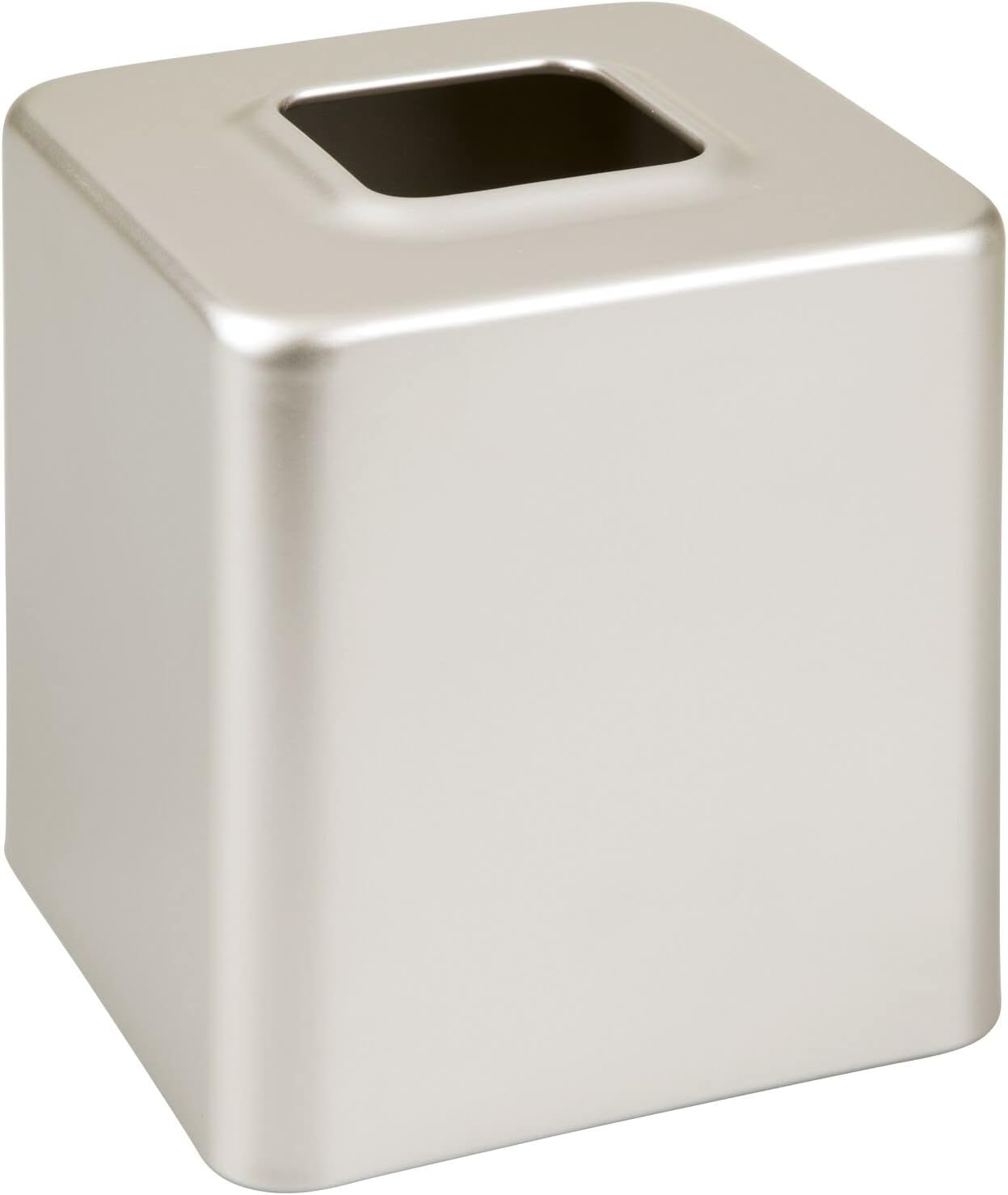 mDesign Steel Square Tissue Box Cover - Satin
