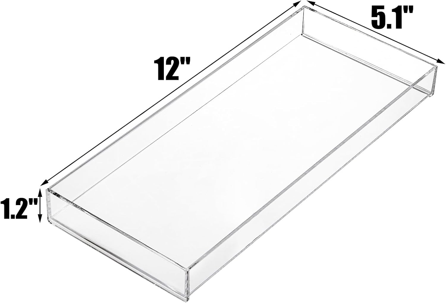 3-Piece Acrylic Bathroom Trays
