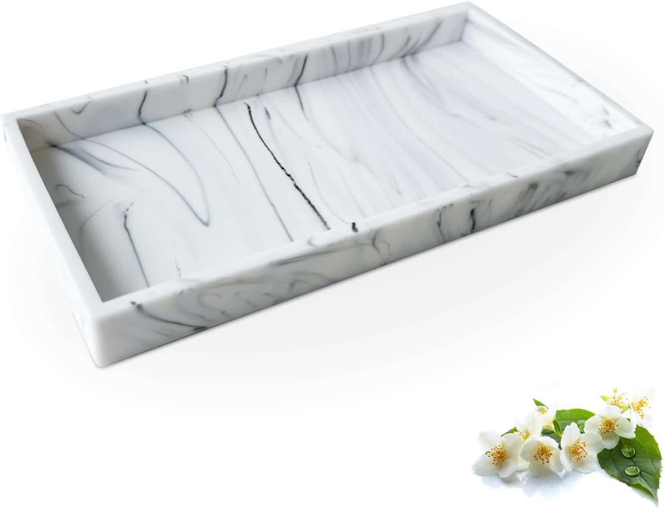 Lejourenor Marble Vanity Tray - 79 Rectangular Organizer