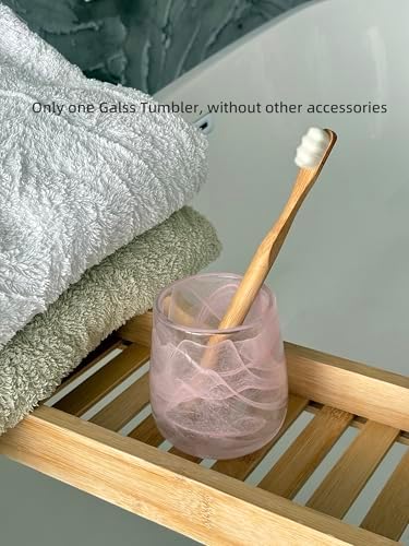 Bathroom Accessories Pink Glass Tumbler