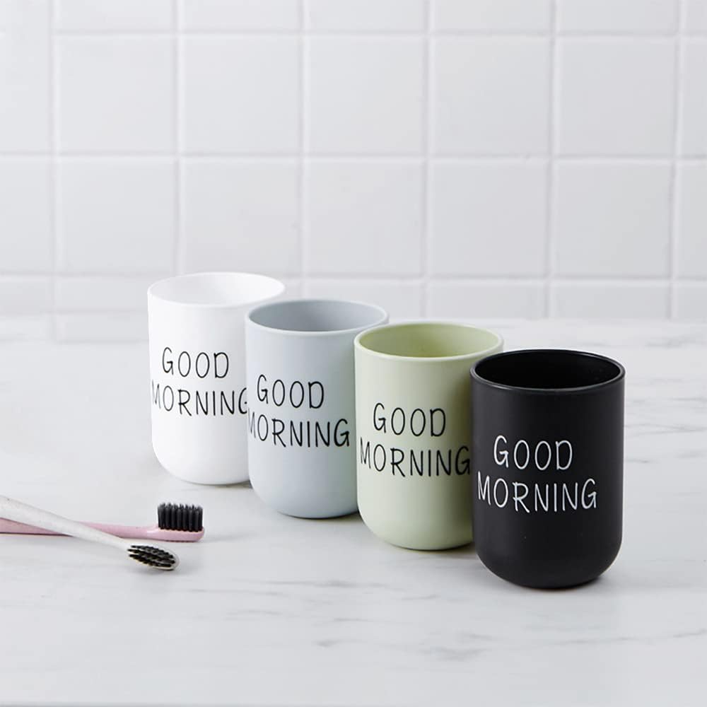 4-Piece Reusable Eco-Friendly Bathroom Tumbler Perfect for Travel and Daily Use