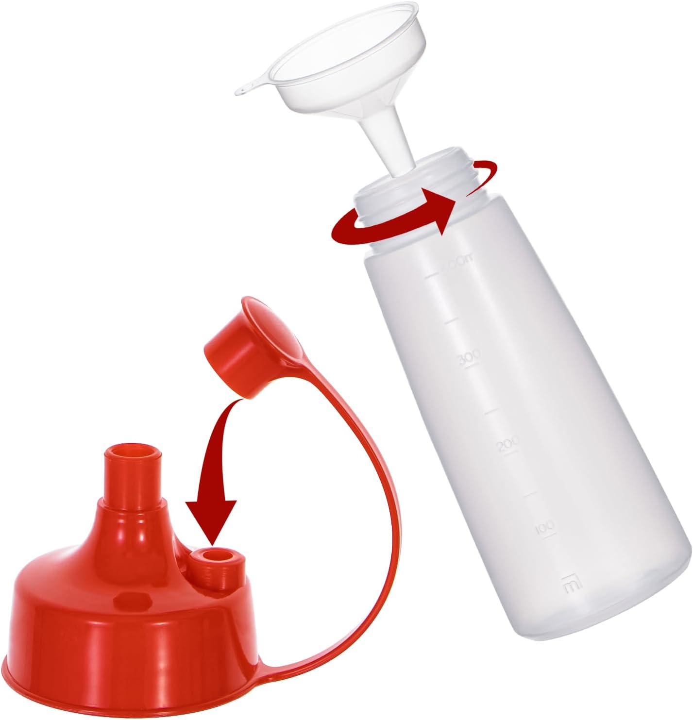 Uceoo2 Pack Condiment Squeeze Bottles - Sturdy BPA-free FDA Certified for Professional and Home Use