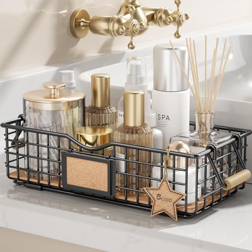 Bathroom Organizer Basket Black - Qcold Home Decor