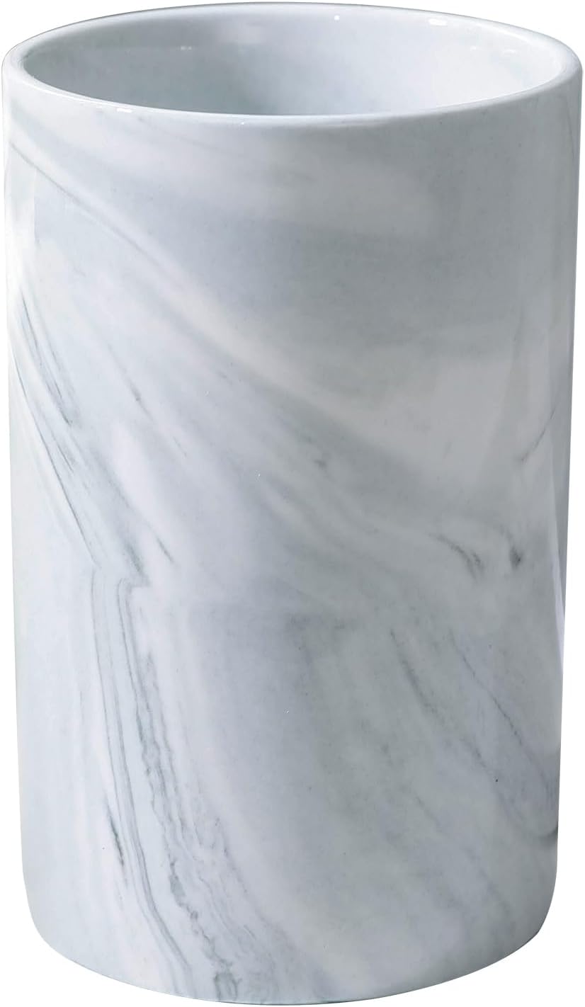 Kelake Ceramic Tumbler Cup Gray Marble Bathroom Holder