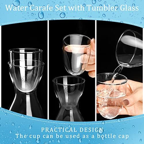 CHENGU Bedside Water Carafe Set for Clean Living