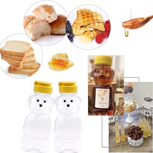 Yellow Plastic Bear Honey Bottle Jar