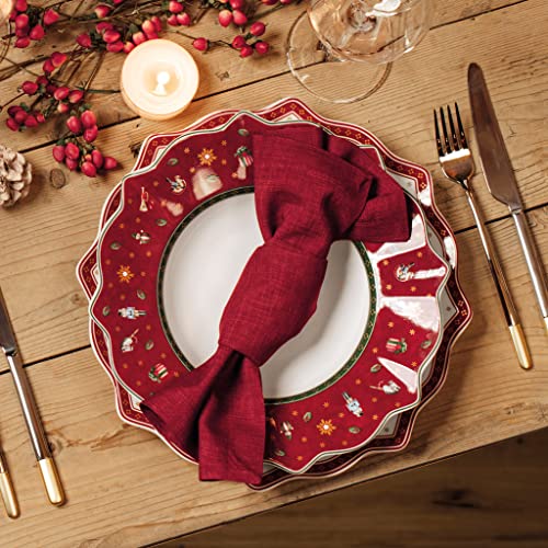 Villeroy Boch Delight Dinner Plate Red Christmas Table Centrepiece