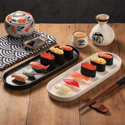 VanEnjoy Set of 2 Black Vanity Trays for Bathroom Kitchen use