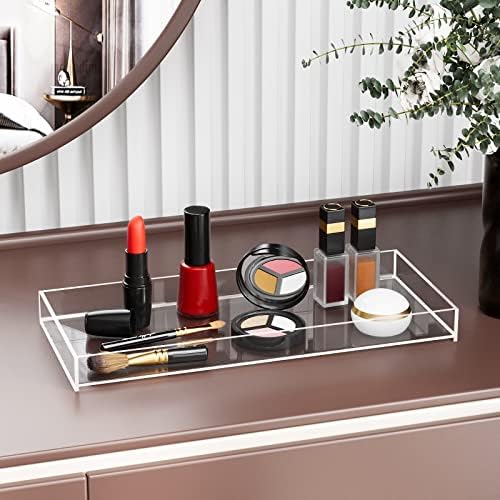 MaxGear Acrylic Vanity Tray - Clear Bathroom Storage Organizer